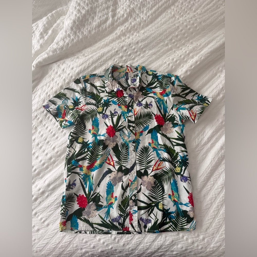 H&M Tropical Print Hawaiian Shirt